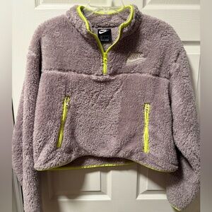 Nike Sherpa Fleece Crop Pullover